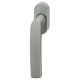 Window handle on oval rose, aluminium F1