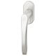 Window handle on oval rose, aluminium F1