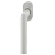 Window handle on oval rose, aluminium F1
