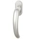 Window handle on oval rose, aluminium F1