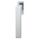 Window handle on rectangular rose, stainless steel