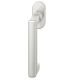 Window handle on oval rose, aluminium F1
