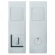 Flush pull with mortise lock WC, Series 72, st.steel