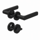 8115 PREMIUM käepide/roseti komplekt WC, must C35