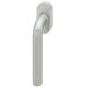 Window handle on oval rose, aluminium F1