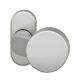0809 fixed door knob on oval rose, aluminium F1