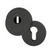 Security rose 15mm with cylinder security disc + strike rose 1735, aluminium black S8