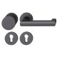 79 1031 Uksenupu komplekt ümaratel rosetidel PZ tuletõkkeustele, alumiinium must matt S8, PAREM