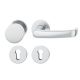 FSB 79 1045 door knob set with PZ round roses for fireproof emergency doors, stainless steel,RIGHT