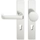 FSB 79 1134 door knob set with backplates for fireproof emergency doors, PZ 72mm, natural aluminium F1,LEFT
