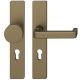 FSB 79 1134 door knob set with backplates for fireproof emergency doors, PZ 72mm, medium dark bronze S5,RIGHT