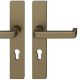 FSB 79 1134 handle set with backplates for fireproof emergency doors, PZ 72mm, medium dark bronze S5,RIGHT