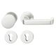 FSB 79 1134 door knob set with PZ round roses for fireproof emergency doors, natural aluminium F1,RIGHT