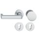 FSB 79 1134 door knob set with PZ round roses for fireproof emergency doors, stainless steel,LEFT