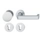 FSB 79 1134 door knob set with PZ round roses for fireproof emergency doors, stainless steel,RIGHT