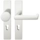 FSB 79 1290 door knob set with backplates for fireproof emergency doors, PZ 92mm, natural aluminium F1,RIGHT