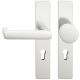 FSB 79 1290 door knob set with backplates for fireproof emergency doors, PZ 72mm, natural aluminium F1,LEFT