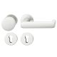 FSB 79 1290 door knob set with PZ round roses for fireproof emergency doors, natural aluminium F1,RIGHT