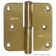 Hinge RFS 80/80A, left, brass coated, polished steel