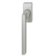 Window handle on rectangular rose, aluminium F1