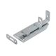 Lockable door latch, 100x50x1.5mm, galvanized