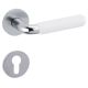 ALBA M267B handle/rose set, PZ, brass chrome-plated, satin + white porcelain (MD)
