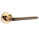 AZALIA handle/rose set BAC, round roses, 7mm, gold-tone polished