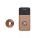 VOYAGER BILLY access control set without handles, 4xAAA, with inner rose, copper PVD (TCO) / black