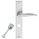 AQUA handle WC set with long backplate, matt chrome