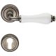 DALIA handle set with roses 103 PZ, aged iron + white porcelain