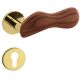CHELSEA LEGNO M232B handle/rose set PZ, gold tone PVD, polished + walnut