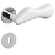CHELSEA handle/rose set. BB, rose 5 mm, chrome/white porcelain