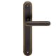 CHIC handle set with long backplates BAC, matt bronze