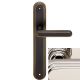 CHIC handle set with long backplates BAC, polished nickel