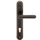 CHIC handle set with long backplates PZ, matt bronze