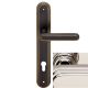 CHIC handle set with long backplates PZ, polished nickel
