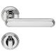 CHIC handle set with roses 004 WC 233NT, polished chrome