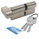Profile cylinder with knob 1400/C PREMIUM 45-45, nickel plated brass