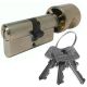 Profile cylinder with knob P40-60, nickel plated brass