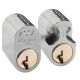ASSA cylinder 1302 double, 3 keys, chrome-plated polished