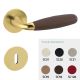 CLUB M181B handle/rose set, BB, gold tone PVD satin + Frau® leather (TV)