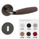 CLUB M181B handle/rose set, BB, anthracite PVD satin + Frau® leather (UV)