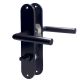 CONTE handle/renovation backplate set WC/78mm, black
