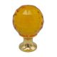 CRYSTAL 40 mm knob for furniture, brass gold tone, crystal Swarovski topaz tone