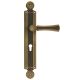 DAISY handle set with backplates PZ/72, matt bronzed brass