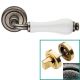 DALIA handle set with roses 103 WC 233NT, aged iron + white porcelain