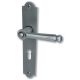David-LS Handle set with backplates BB, antique iron