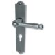 David -LS Handle set with backplates PZ, antique iron