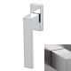 Window handle DIANA K206, chrome-plated, satin (CO)