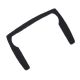 Spacer for glass door lock/strike box, 8 mm glass, black rubber